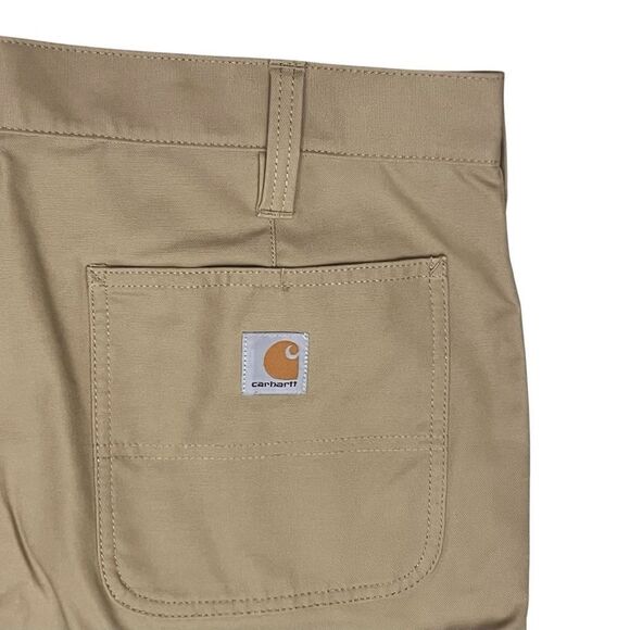 NEW Carhartt Men's Rugged Flex Relaxed Fit Canvas Work Pants Tan 48x32 - Picture 6 of 11